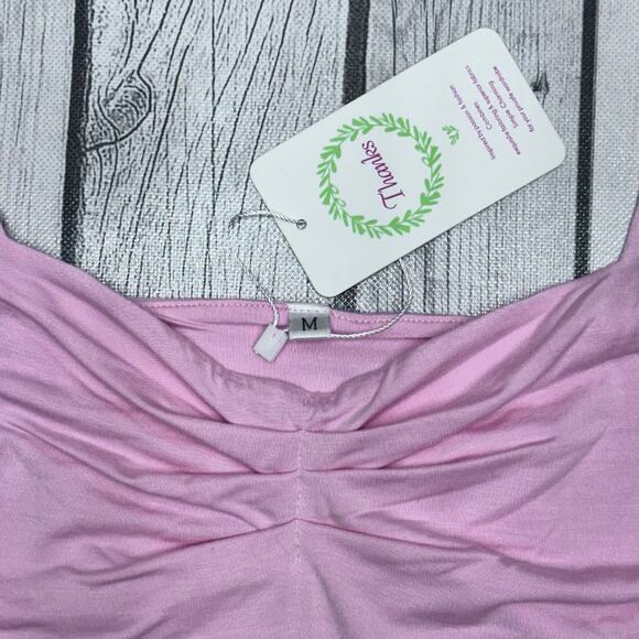 NWT Cioatin Y2K Crop Top Light Pink Size Medium - Picture 3 of 4